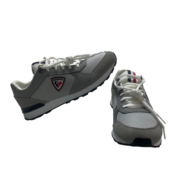 Rossignol Heritage Grey Mesh Suede Sneakers Mens 9.5 RNMMA00 231 Low Top NWOB